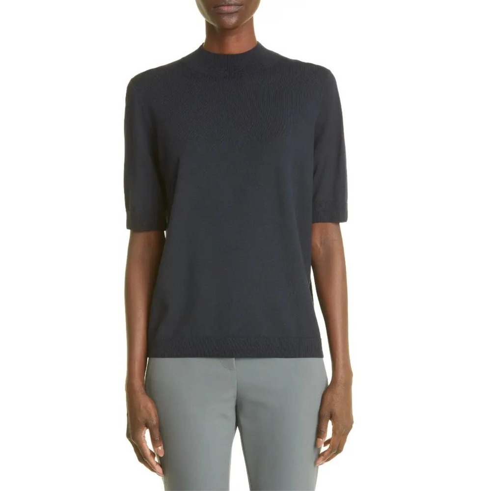 Lafayette 148 New York Mock Neck Pullover Knit Sweater Women's Size S NWOT S448